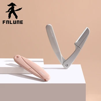 FnLune вежди тример преносим вежди бръснач самобръсначка око вежди Shaper оформяне инструмент ножици лицето коса отстраняване за жени грим