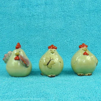 Сладък порцелан Пилешки фигурки Абстрактна керамика Миниатюри на птици Настолен декор Изкуство и занаяти Аксесоари за орнаменти за дрънкулки
