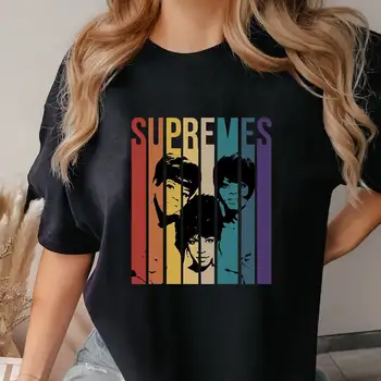 Supremes Ретро реколта комфорт цветове тениска Забавната музика за вас и вашите приятели фенове 2023