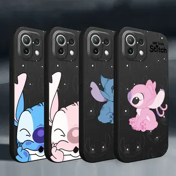 Disney Stitch Ангел случай за Xiaomi Mi Poco X3 NFC 11 Lite 11T Pro X5 X4 M3 M4 F3 12 10T 9T F1 C40 Soft Funda TPU телефон капак