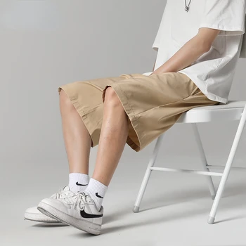 2023 Нови мъжки летни ленени шорти мъжки дишащ памучен лен къси панталони плътен цвят ежедневни шорти най-новото облекло E25