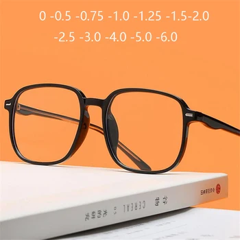 Райс нокти TR90 квадрат късогледство очила рецепта очила жени мъже минус обектив компютър очила 0 -0.5 -0.75 -1.0 до -6.0