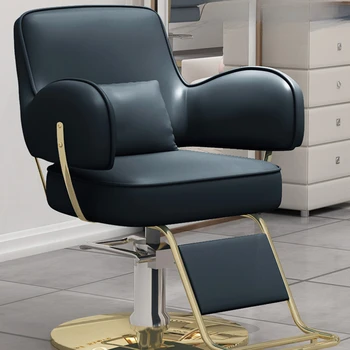 Грим красота бръснар стол рецепция оборудване чака коса рязане бръснарски стол комфорт шезлонг Coiffeuse салон мебели QF50BC