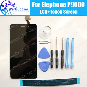 Elephone P9000 LCD дисплей + сензорен екран 100% оригинален LCD дигитайзер стъклен панел замяна за Elephone P9000 + инструменти + лепило