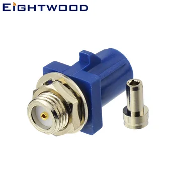 Eightwood Fakra спойка преграда щепсел мъжки RF коаксиален конектор пигтейл 1.13mm кабел синьо за GPS телематика или навигация