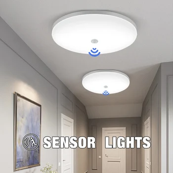 LED плафониери със сензор за движение Начало Вътрешен коридор Осветление за всекидневна Осветително тяло Кръгла интелигентна крушка Полилей за таван