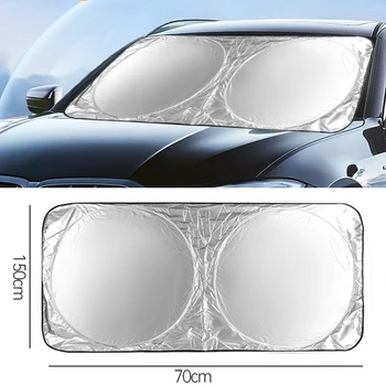 Автомобилно предно стъкло Слънцезащитен капак Протектор за козирка Интериор Анти UV слънце Сгъваемо стъкло Аксесоари за стайлинг на завеси