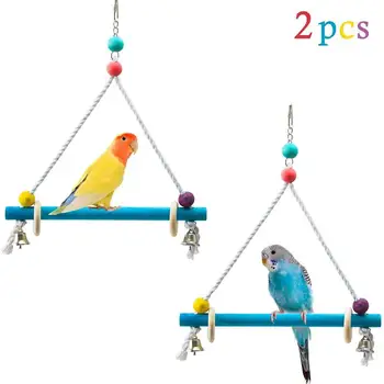 Bird играчки стойка за папагал Conure аксесоари любов люлка костур клетка декорация малък среден папагал доставки