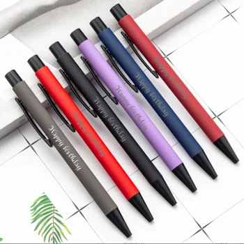 Метална многоцветна химикалка Алуминиева пръчка Мазна химикалка Реклама Текстово гравиране Персонализирано лого промоция Подаръчна писалка