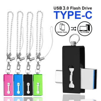 2in1 USB флаш устройство 32GB 64GB 128GB за TYPE-C PC Високоскоростно USB флаш устройство 128GB USB 3.0 TYPE-C 32GB 64GB Pen Drive