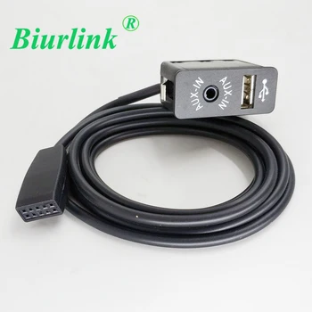 Biurlink Car Original CD Changer Резервна част AUX IN USB интерфейсен кабелен адаптер за BMW E46 10Pin AUX входен порт
