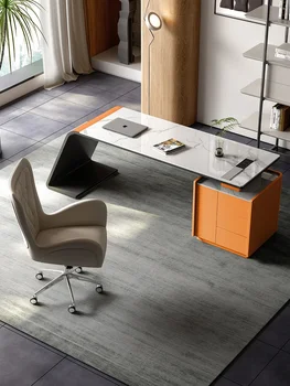 италиански светлина луксозна маса и стол оранжев висок клас рок таблет бюро за дома писане модерен минималистичен офис бюро