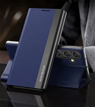 Нов стил кожа магнитна стойка флип капак за Samsung Galaxy M14 5G случай на Samsung M14 Galaxy M 14 портфейл телефон чанта Capa