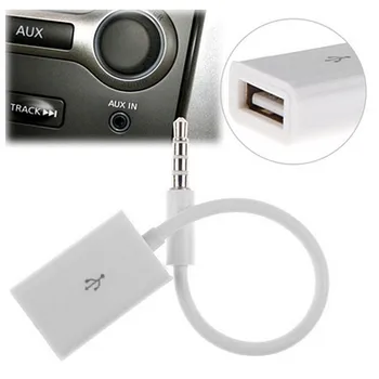 HOT мъжки към женски икономически мъжки AUX аудио щепсел JacK USB 2.0 женски конвертор кабел кабел кола MP3