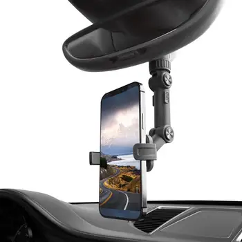 Универсален многофункционален държач за мобилен телефон Регулируем клип GPS скоба огледало за обратно виждане за столче за кола облегалка за телефон за кола