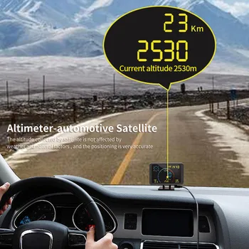  цифров GPS скоростомер километраж 4.7 инчов LCD дисплей HUD дисплей с аларма за превишена скорост за всички 5-24V превозно средство