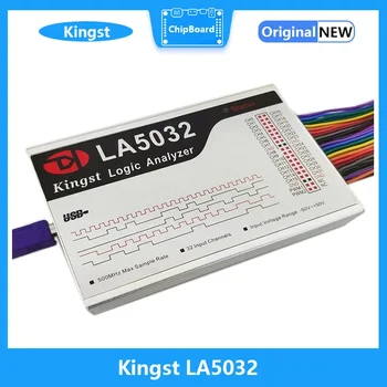  Kingst LA5032 USB логически анализатор 500M максимална честота на дискретизация, 32 канала, 10B проби, MCU, ARM, FPGA инструмент за отстраняване на грешки, английски софтуер