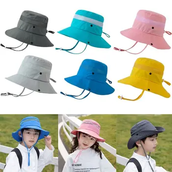 Summer Boy Girl Регулируема слънцезащитна шапка за слънце с широка периферия Шапки за деца с кофа UV защита