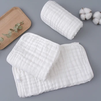 Бебешка кърпа Памучна кърпа за лице Muslin Squar Новородени лигавници Хранене на малки деца Къпане на слюнка