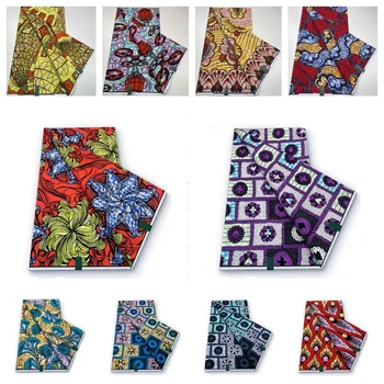 Африкански гарантиран истински восъчен плат за обличане Нова Анкара восъчна тъкан висококачествена 100% памучна тъкан, отпечатана 6 ярда