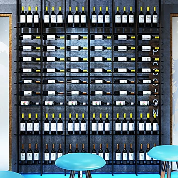 Модерен висящ бар кабинет дисплей обърнат метал Уникални шкафове за вино Ресторант Holde Cremalheira De Vinho Кухненски мебели