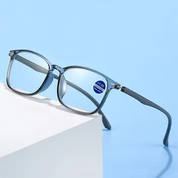 Квадратни ретро анти-сини лъчи очила за четене Унисекс ултралека защита на очите Оптичен очила Удобни пресбиопични очила