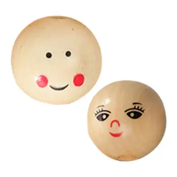 Дървени мъниста за занаяти усмивка лицето полиран кръг дървена перла олово безплатни топки очарования DIY бижута вземане на ръчно изработени аксесоари