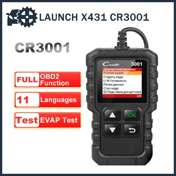 LAUNCH X431 CR3001 Пълен OBD2 скенер за четец на автомобили Automotivo Многоезичен инструмент за диагностика на автомобили Проверка на двигателя Безплатна актуализация PK KW850