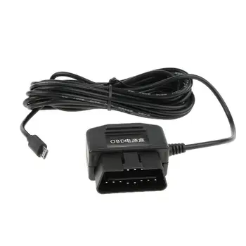 Автомобилен инверторен кабел OBD зарядно устройство стъпка надолу линия автоматично захранване за DVR мобилни телефони MP3 MP4 12 / 36V до 5V микро USB