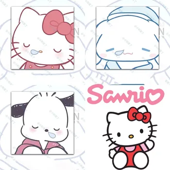 Sanrio Hello Kitty 50PCS Лепкави бележки Kawaii Memo Pad училище офис аксесоари аниме Cinnamoroll Pachacco да направя списък канцеларски материали