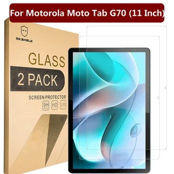 Mr.Shield [2-PACK] Проектиран за таблет Motorola Moto Tab G70 (11 инча) [закалено стъкло] Протектор за екран