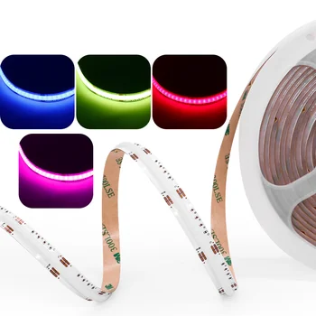 RGB COB LED лента 24V 674LEDs/m Гъвкава висока ярка без точки цветна LED лента светлинна лента RA90 Димируема за вътрешен декор на помещения
