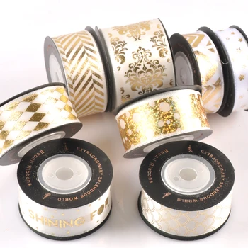 4 цвята златно фолио панделки дантела подстригване шевни облекла за занаяти доставки DIY торта декорация шапки сватба лък опаковане c2425