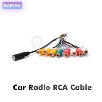 Car Radio Stereo RCA изходен проводник Aux-in адаптер Кабелна кола линия изходен адаптер