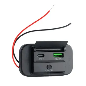 Инсталирайте USB панел зарядно за мобилен телефон QC3.0+PD3.0 отваряне RV RV без отвор на панела на шината бързо зареждане W8H1