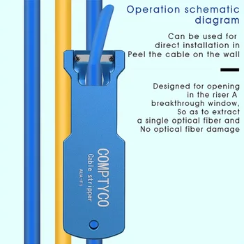 FTTH оптично влакно инструмент надлъжна стриптизьорка AUA-F1 кабел яке Slitter 8.5mm 10.4mm 14mm кабел кания нож Slitter