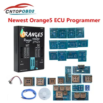 Топ продажба Orange 5 програмист V1.38 / V1.34 OEM Orange5 ECU устройство за програмиране eeprom адаптери OBD2 инструмент с 24 адаптера Renesa
