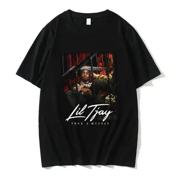 Hip Hop Rapper Lil Tjay True 2 Myself Graphic T Shirts Men Woman Fashion Vintage Oversized O-collar T-shirt Male Streetwear Tops