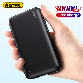 Remax PowerBank 30000mAh зареждане 2.1A Powerbank преносимо външно зарядно за смартфон лаптоп таблет