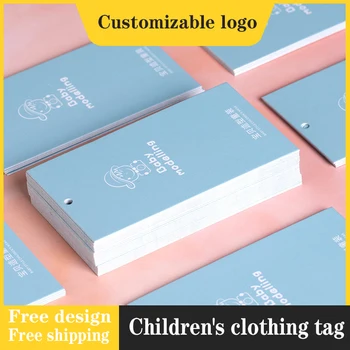 Персонализирани детски 600g покритие Tags лого облекло дрехи размер етикет дизайн производствена цена търговска марка висящи карти MQQ50pcs