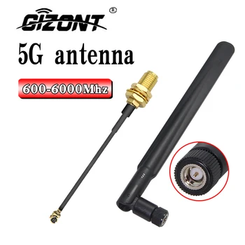 5G антена всепосочна гумена пръчка с висока печалба сгъваема антена игла 600-6000mhz дълга линия SMA достъп IPEX за получаване на сигнали