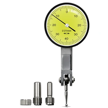  Точен индикатор за изпитване на габарита Прецизен метричен с монтиране на релси за опашка 0-4 0.01Mm Инструмент за измерване