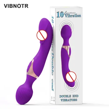 2 Motors AV вибратор магическа пръчка за жени Мощен 20 режима клиторен стимулатор G Spot вагина масажор възрастни секс играчки за жена
