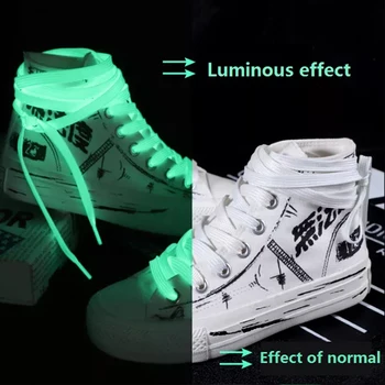 1 чифт светещи връзки за обувки за маратонки мъже жени спортни обувки дантели светят в тъмното Нощни обувки дълги 120 см аксесоари за облекло