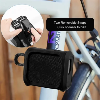 Скоба за високоговорители за велосипеди за JBL GO3 Защитете каишката на кутията Преносима стойка за съхранение на високоговорители Външна стойка (червена)